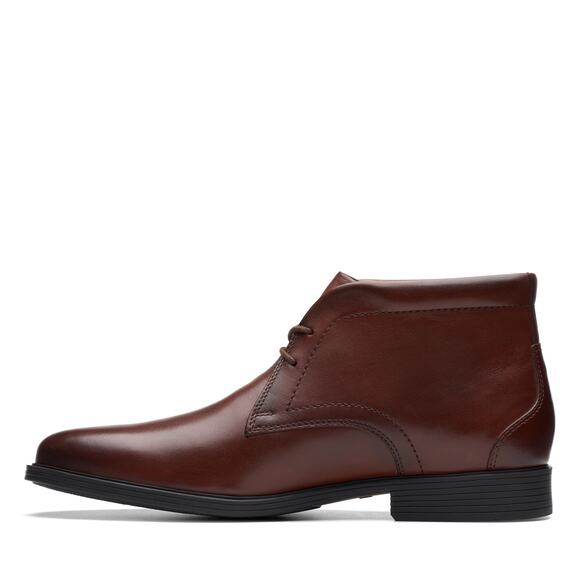 NWT Clarks Collection Men’s Whiddon Mid Chukka Boot Mahogany Leather Size 7